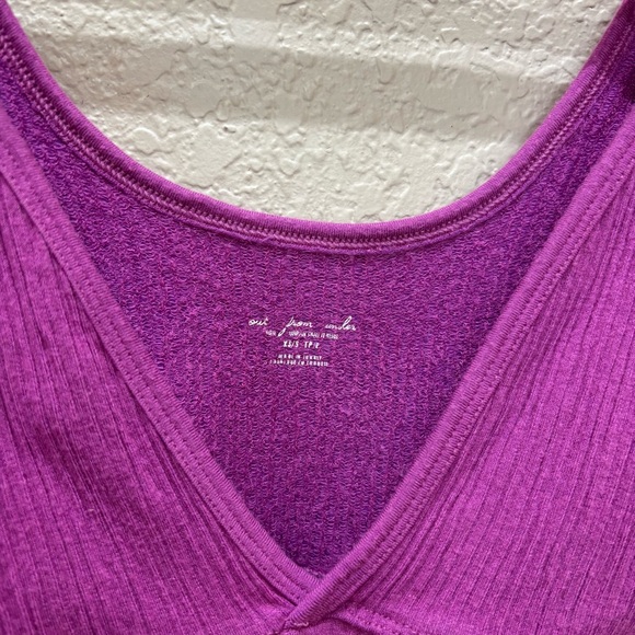 Out From Under | Urban Outfitters Drew Seamless Surplice Ribbed Bra Top Purple - Picture 3 of 8